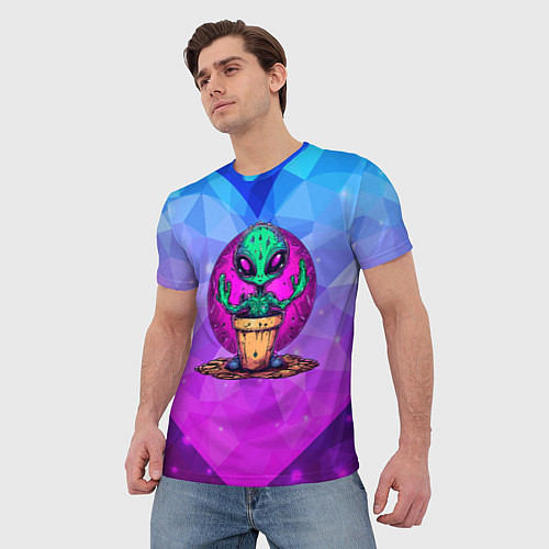 Мужская футболка Кактус в виде инопланетянина / 3D-принт – фото 3