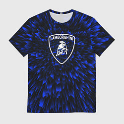 Футболка мужская Lamborghini blue energy, цвет: 3D-принт