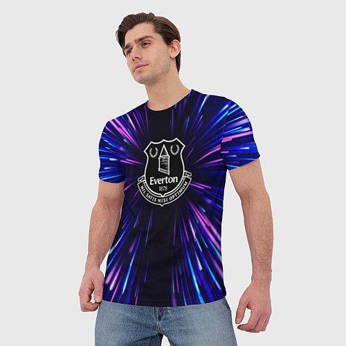 Мужская футболка Everton neon energy / 3D-принт – фото 3
