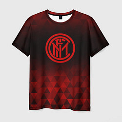 Футболка мужская Inter red poly, цвет: 3D-принт