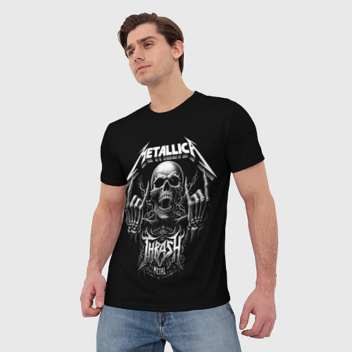 Мужская футболка Thrash metal - Metallica group / 3D-принт – фото 3