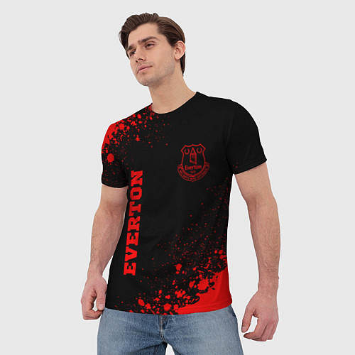 Мужская футболка Everton - red gradient вертикально / 3D-принт – фото 3
