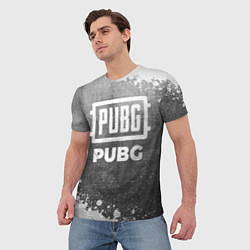 Футболка мужская PUBG - grey gradient, цвет: 3D-принт — фото 2