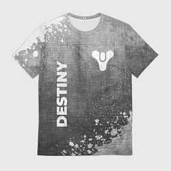Футболка мужская Destiny - grey gradient вертикально, цвет: 3D-принт