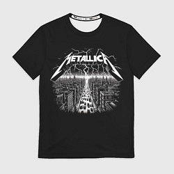 Футболка мужская Metallica - lightnings in metropolis, цвет: 3D-принт