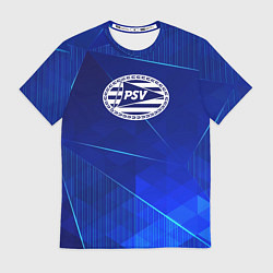 Футболка мужская PSV blue poly, цвет: 3D-принт