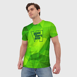 Футболка мужская GTA6 green poly, цвет: 3D-принт — фото 2