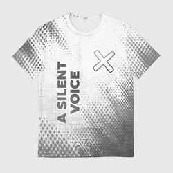 Футболка мужская A Silent Voice - white gradient вертикально, цвет: 3D-принт