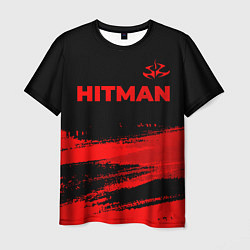 Футболка мужская Hitman - red gradient посередине, цвет: 3D-принт