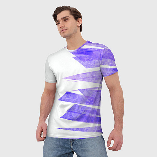 Мужская футболка Color white purple / 3D-принт – фото 3
