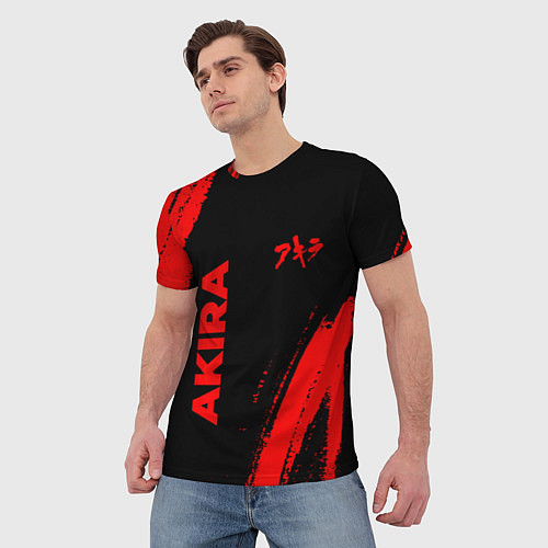 Мужская футболка Akira - red gradient вертикально / 3D-принт – фото 3