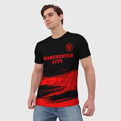 Футболка мужская Manchester City - red gradient посередине, цвет: 3D-принт — фото 2