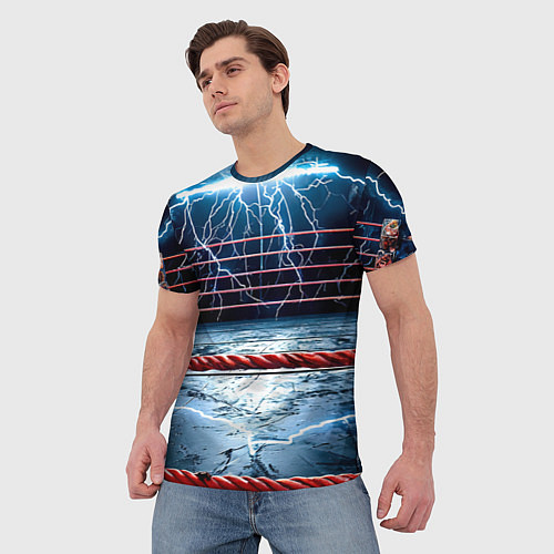Мужская футболка Ринг и молния / 3D-принт – фото 3