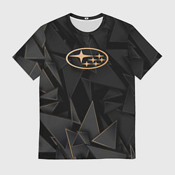 Футболка мужская Subaru golden poly, цвет: 3D-принт