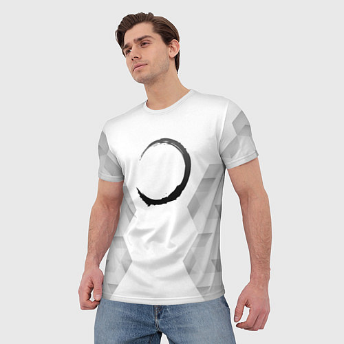 Мужская футболка Demon Slayer white poly / 3D-принт – фото 3