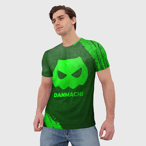 Мужская футболка DanMachi - green gradient / 3D-принт – фото 3