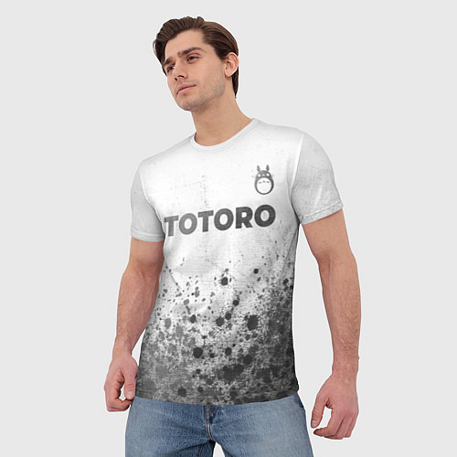 Мужская футболка Totoro - white gradient посередине / 3D-принт – фото 3