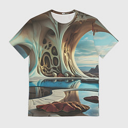 Футболка мужская Современная пещера, цвет: 3D-принт