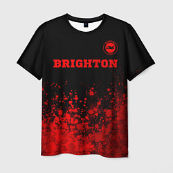 Футболка мужская Brighton - red gradient посередине, цвет: 3D-принт