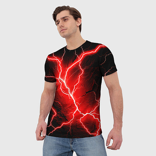 Мужская футболка Lightning / 3D-принт – фото 3
