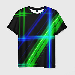 Футболка мужская Color blue black green, цвет: 3D-принт