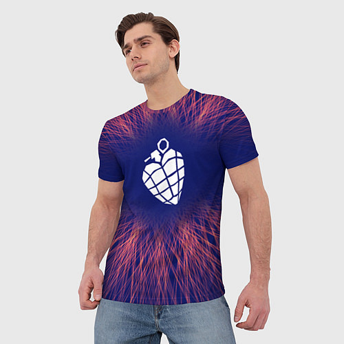 Мужская футболка Green Day red energy / 3D-принт – фото 3