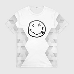 Футболка мужская Nirvana white poly, цвет: 3D-принт