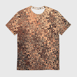 Футболка мужская Светлый коричневый абстрактная текстура, цвет: 3D-принт