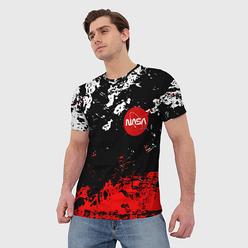 Мужская футболка Nasa краски / 3D-принт – фото 3