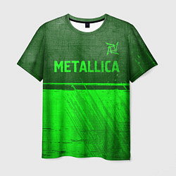 Футболка мужская Metallica - green gradient посередине, цвет: 3D-принт