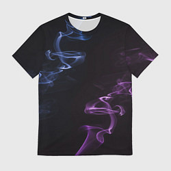 Футболка мужская Color black blue pink, цвет: 3D-принт