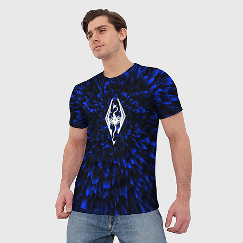 Мужская футболка Skyrim blue energy / 3D-принт – фото 3