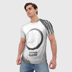 Футболка мужская Demon Slayer - white gradient, цвет: 3D-принт — фото 2