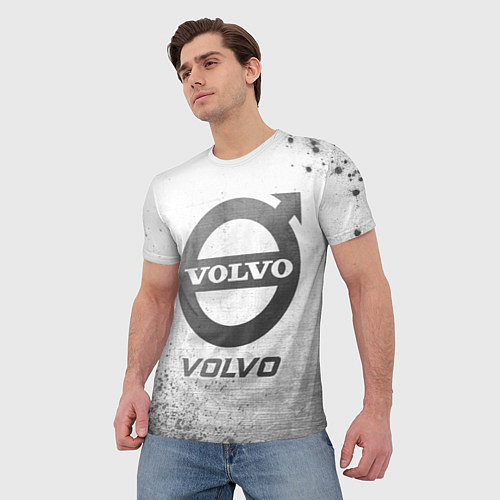 Мужская футболка Volvo - white gradient / 3D-принт – фото 3