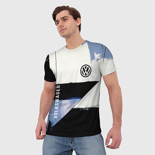 Мужская футболка Volkswagen логотип / 3D-принт – фото 3