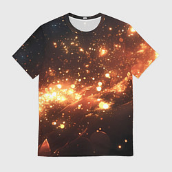 Футболка мужская Искры и огоньки текстура, цвет: 3D-принт