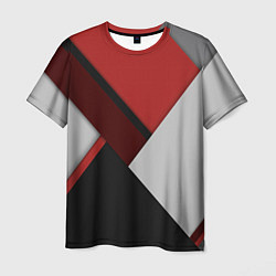 Футболка мужская Color black red grey, цвет: 3D-принт