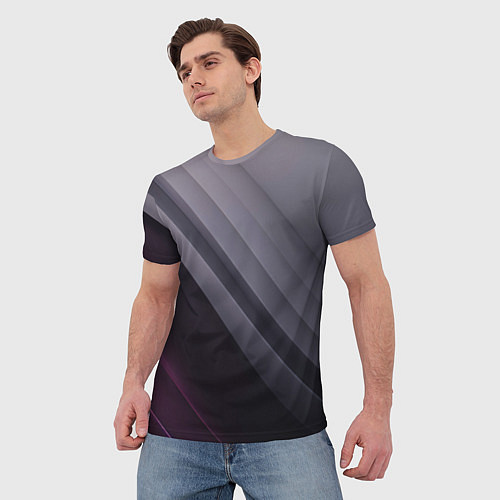 Мужская футболка Color black grey / 3D-принт – фото 3