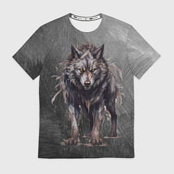 Футболка мужская The fierce wolf, цвет: 3D-принт