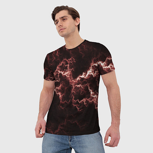 Мужская футболка Lightning red / 3D-принт – фото 3