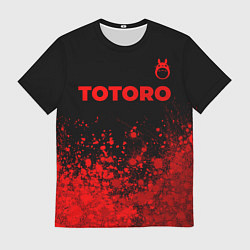 Футболка мужская Totoro - red gradient посередине, цвет: 3D-принт
