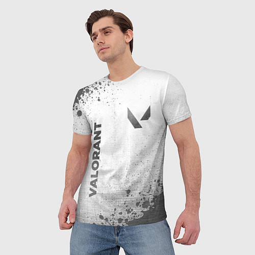 Мужская футболка Valorant - white gradient вертикально / 3D-принт – фото 3