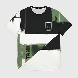 Футболка мужская Tank логотип машины, цвет: 3D-принт