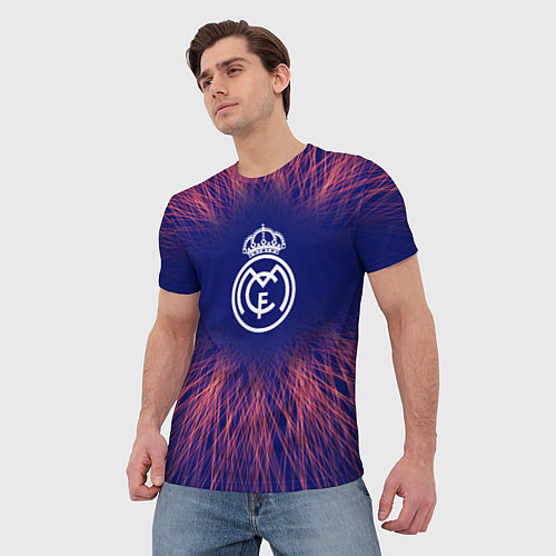 Мужская футболка Real Madrid red energy / 3D-принт – фото 3