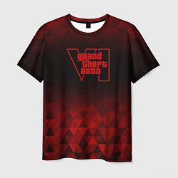 Футболка мужская GTA6 red poly, цвет: 3D-принт