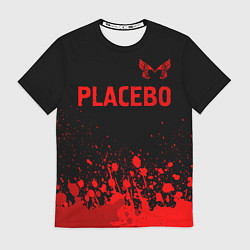 Футболка мужская Placebo - red gradient посередине, цвет: 3D-принт