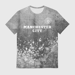 Футболка мужская Manchester City - grey gradient посередине, цвет: 3D-принт