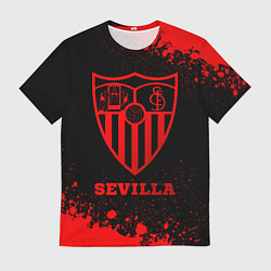 Футболка мужская Sevilla - red gradient, цвет: 3D-принт