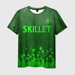 Футболка мужская Skillet - green gradient посередине, цвет: 3D-принт