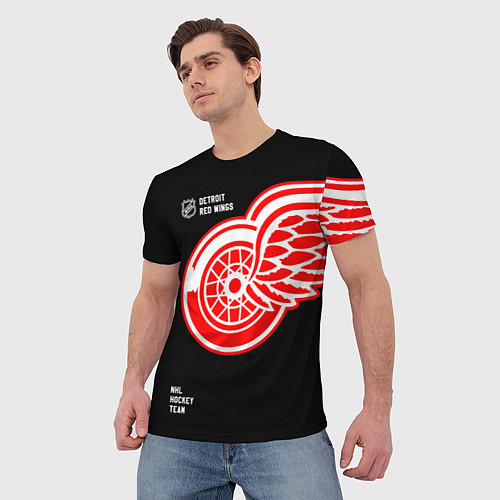 Мужская футболка Detroit Red Wings NHL hockey team / 3D-принт – фото 3
